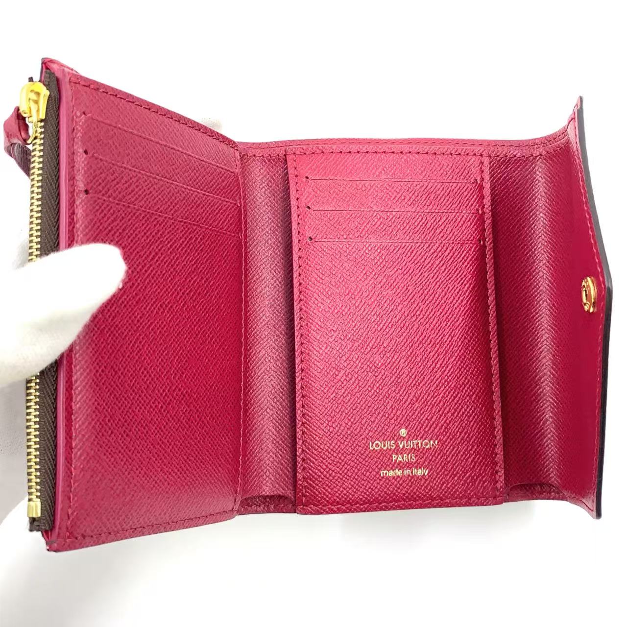 LOUIS VUITTON PORTEFEUIL VICTORINA MONAGRAM FUSCHIA TRIFOLD WALLET