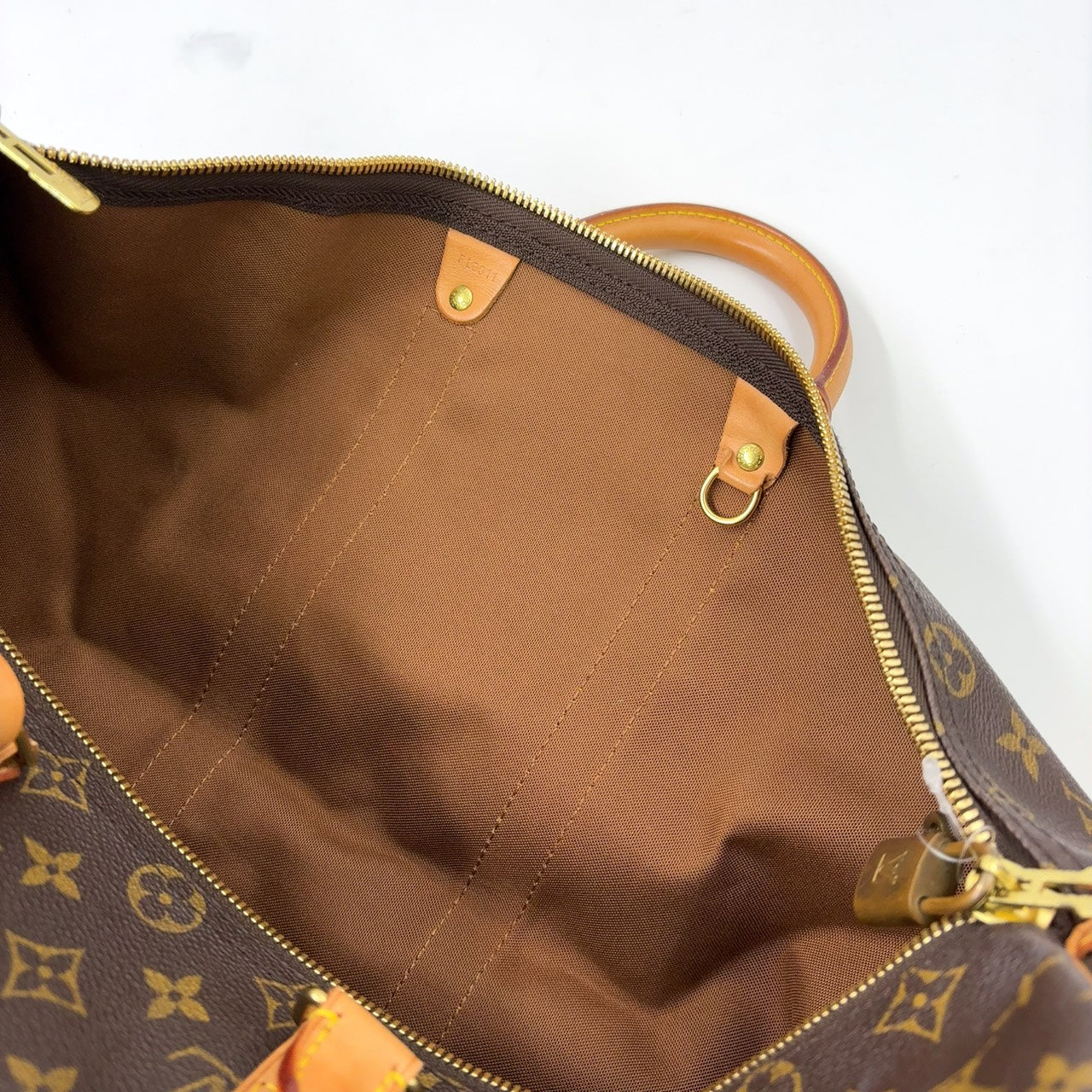 LOUIS VUITTON KEEPALL 45 BROWN MONOGRAM LEATHER