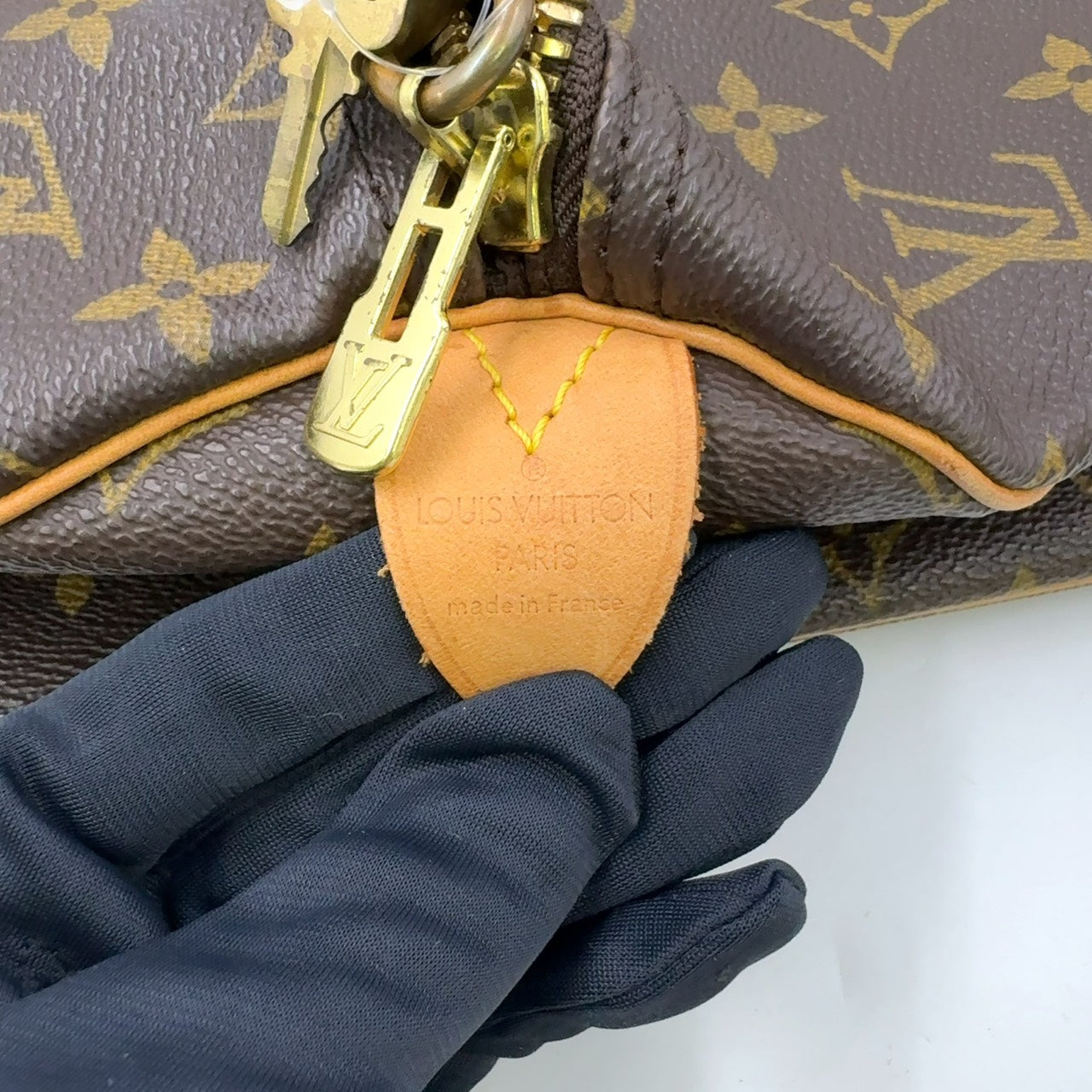 LOUIS VUITTON KEEPALL 45 BROWN MONOGRAM LEATHER