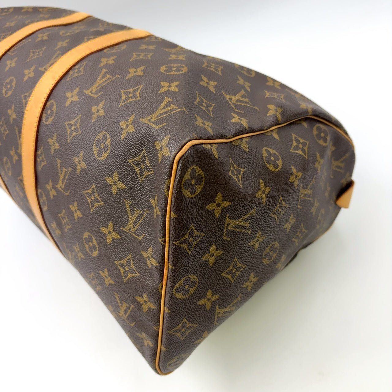 LOUIS VUITTON KEEPALL 45 BROWN MONOGRAM LEATHER