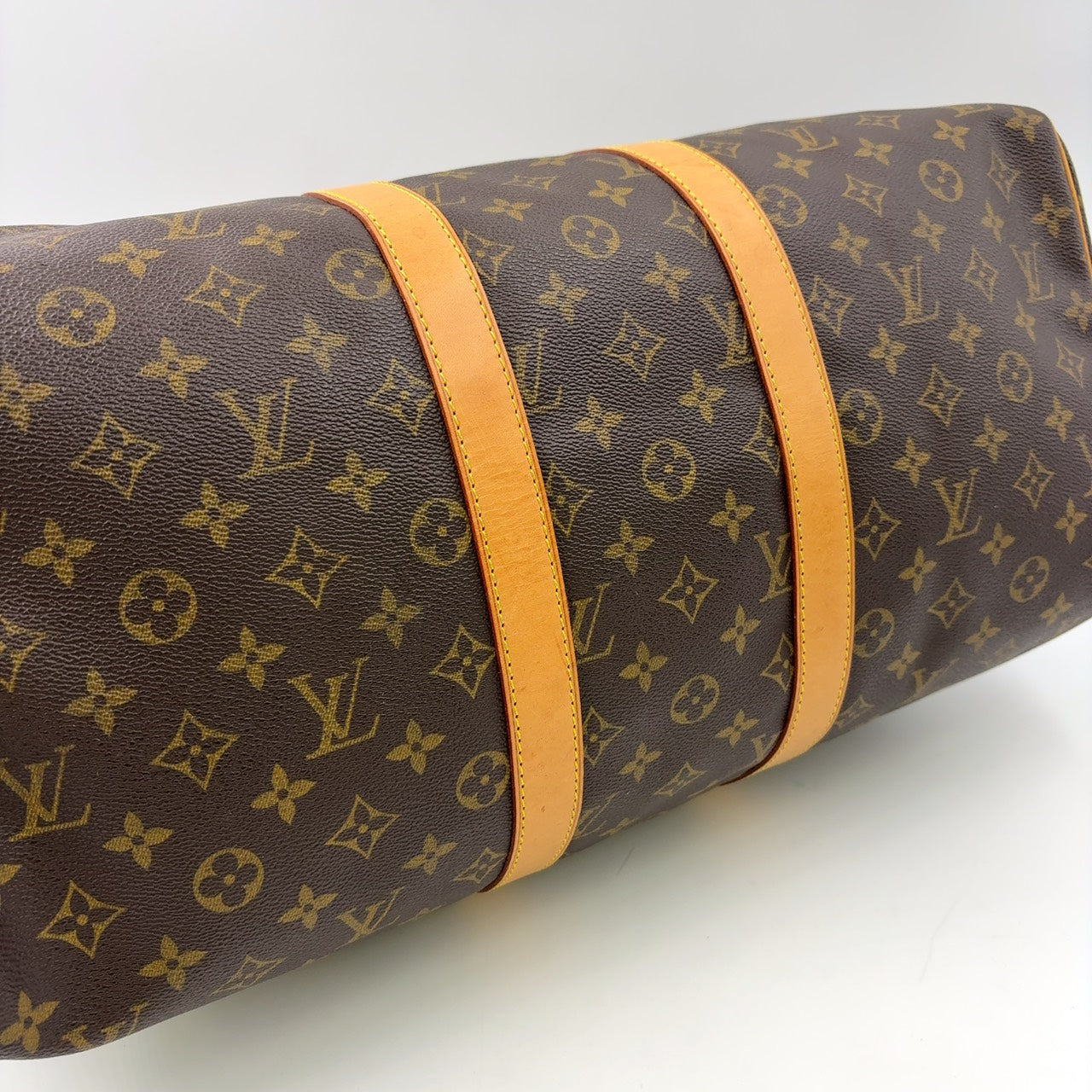 LOUIS VUITTON KEEPALL 45 BROWN MONOGRAM LEATHER
