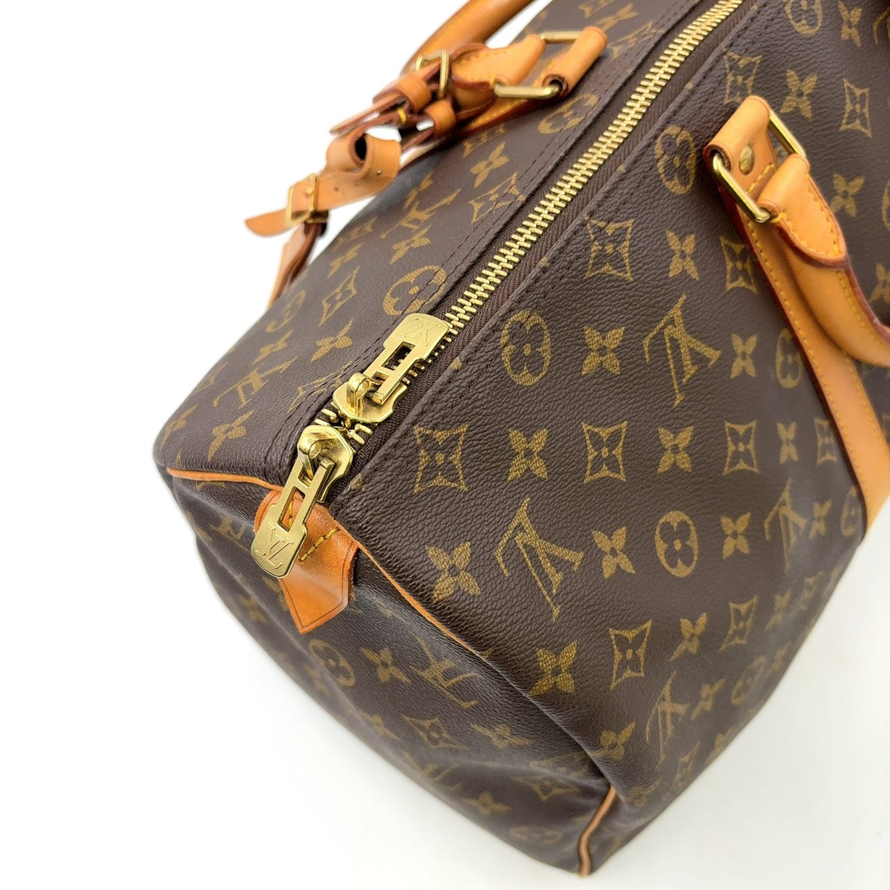 LOUIS VUITTON KEEPALL 45 BROWN MONOGRAM LEATHER