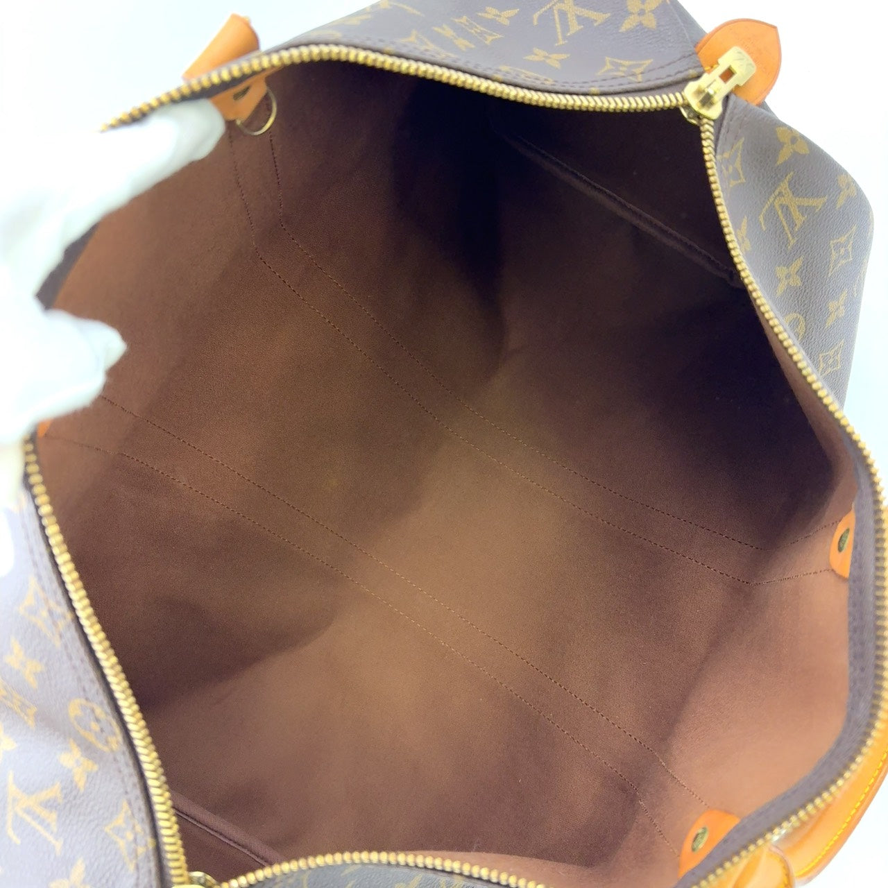 LOUIS VUITTON KEEPALL 45 BROWN MONOGRAM LEATHER