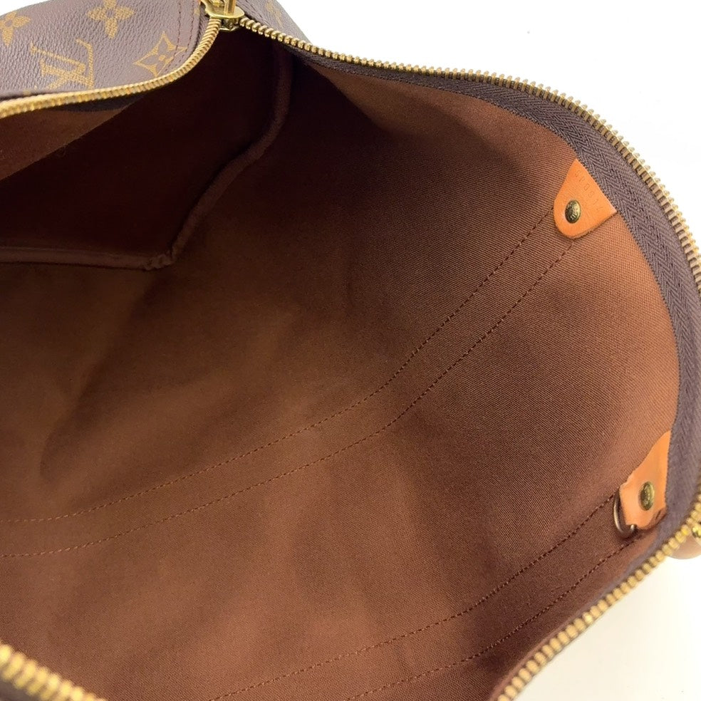 LOUIS VUITTON KEEPALL 45 BROWN MONOGRAM LEATHER