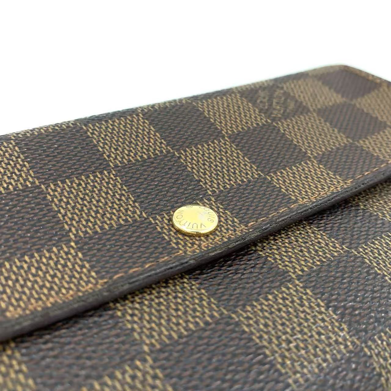 LOUIS VUITTON SARAH WALLET IN DAMIER EBENE CANVAS