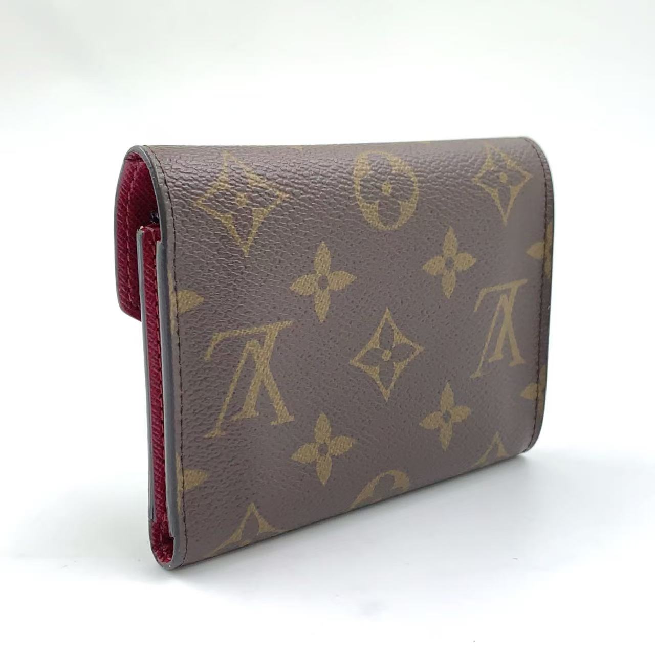 LOUIS VUITTON PORTEFEUIL VICTORINA MONAGRAM FUSCHIA TRIFOLD WALLET