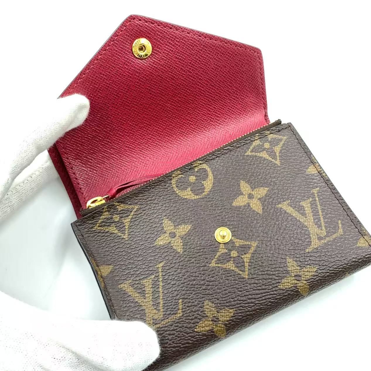 LOUIS VUITTON PORTEFEUIL VICTORINA MONAGRAM FUSCHIA TRIFOLD WALLET