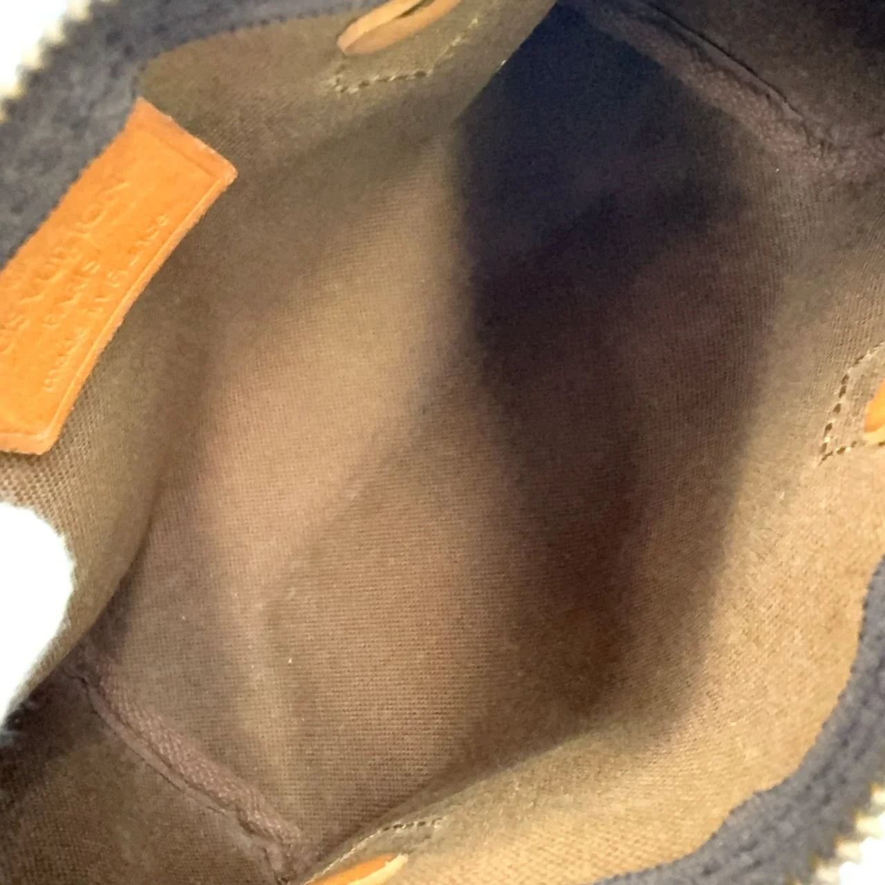 LOUIS VUITTON MINI SPEEDY MONOGRAM HANDBAG BROWN LEATHER PVC GOLD