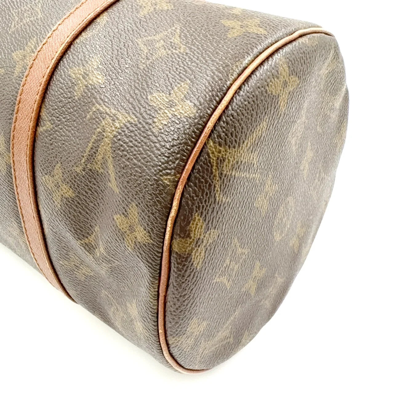 LOUIS VUITTON PAPILLON 30 MONOGRAM HANDBAG BROWN LEATHER PVC