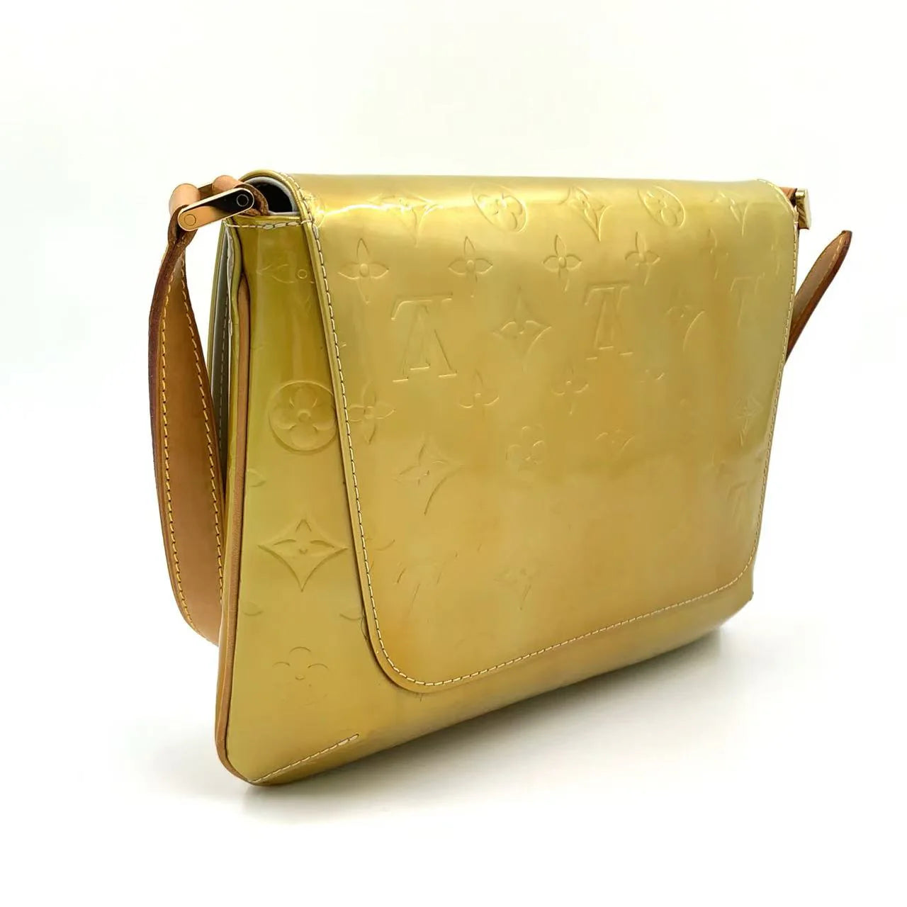 LOUIS VUITTON THOMPSON STREET SHOULDER BAG GOLD LEATHER GOLD