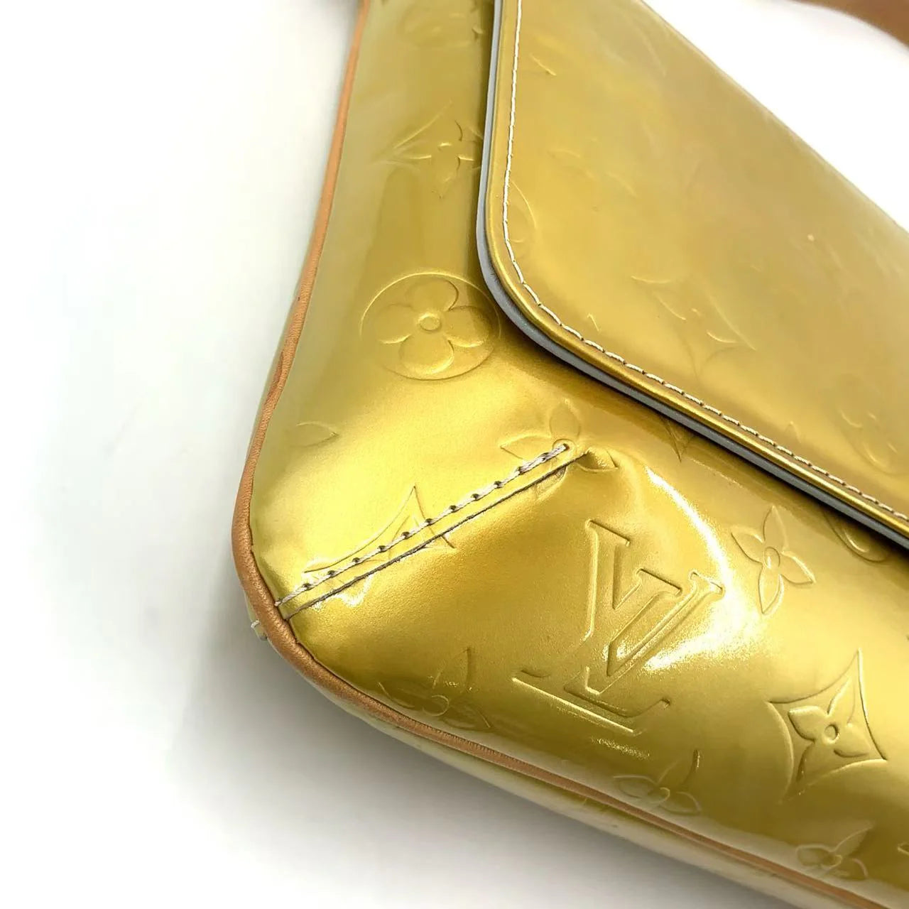 LOUIS VUITTON THOMPSON STREET SHOULDER BAG GOLD LEATHER GOLD