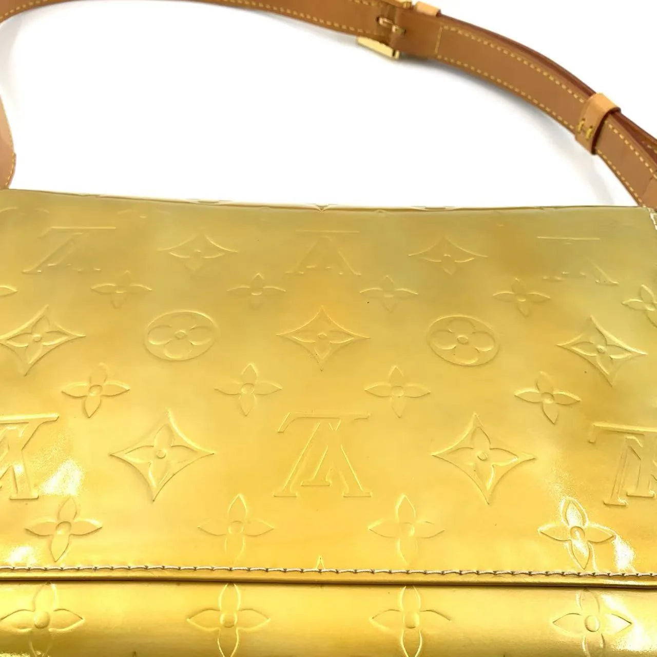 LOUIS VUITTON THOMPSON STREET SHOULDER BAG GOLD LEATHER GOLD