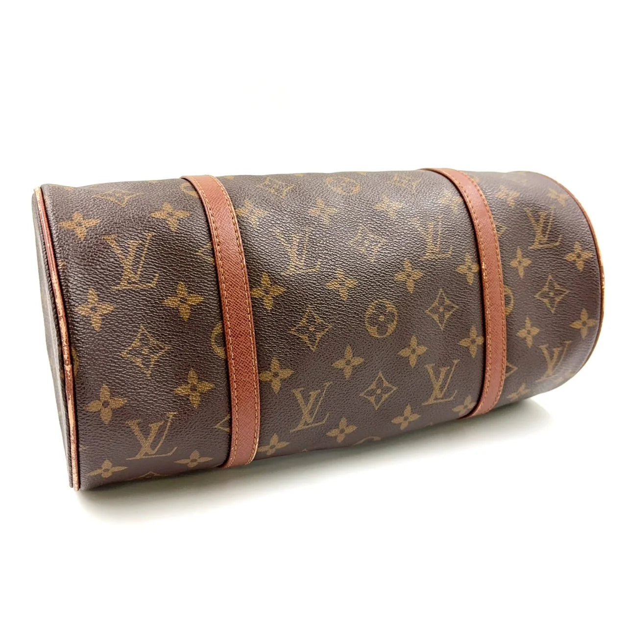 LOUIS VUITTON PAPILLON 30 MONOGRAM OLD MODEL HANDBAG BROWN LEATHER PVC GOLD