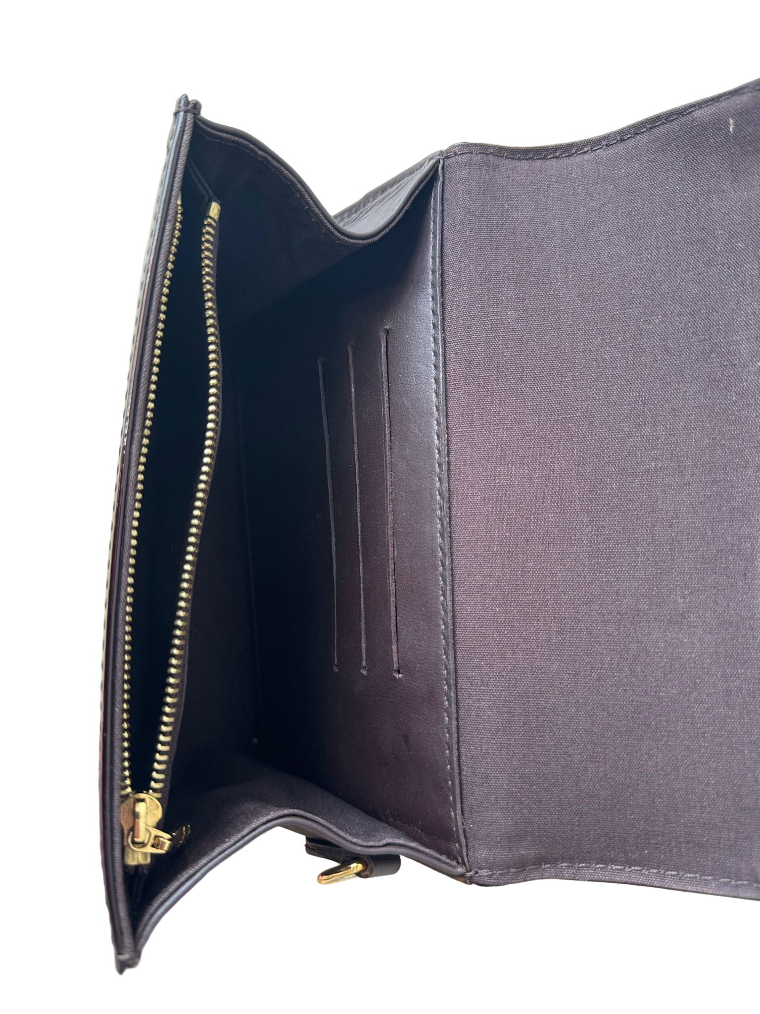 LOUIS VUITTON VERNIS ROSSMOREAMARANTE CLUTCH SHOULDER BAG