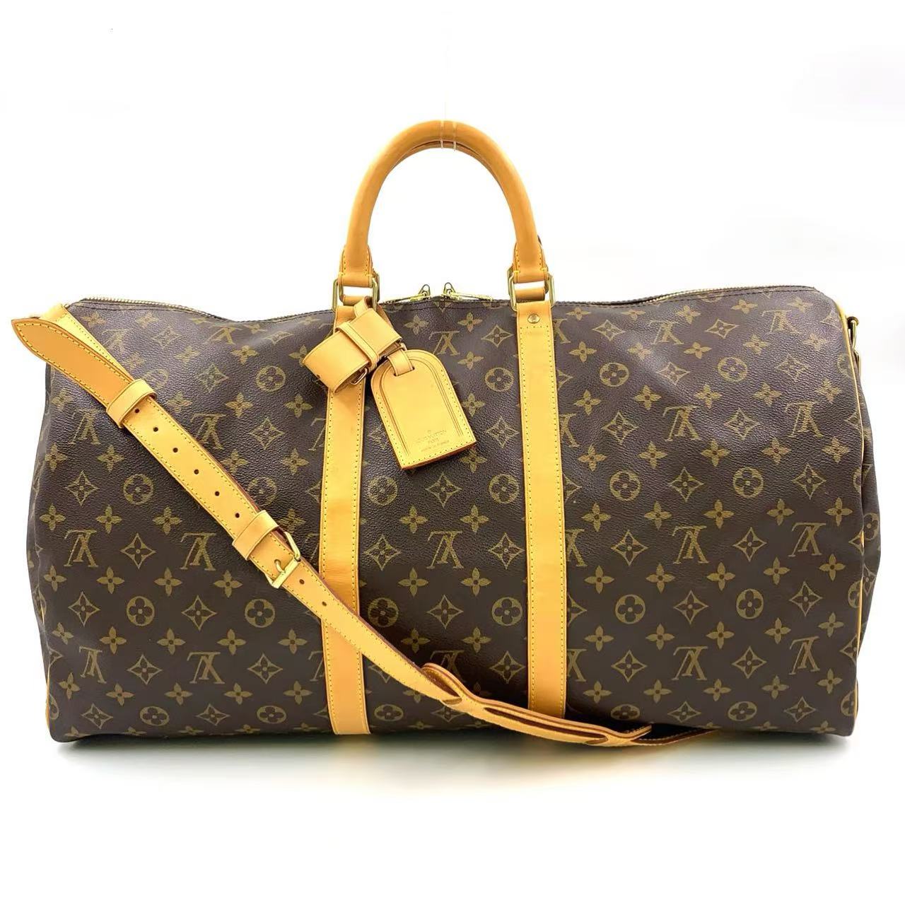 LOUIS VUITTON KEEPALL 55 MONOGRAM WITH SHOULDER STRAP