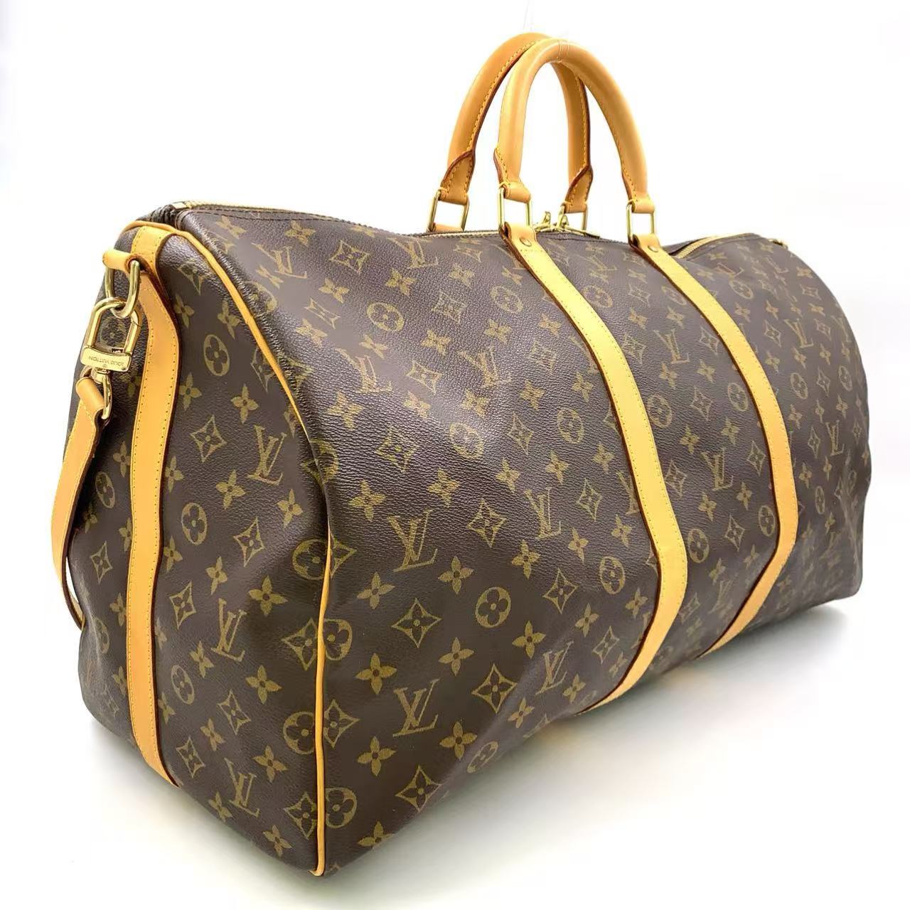 LOUIS VUITTON KEEPALL 55 MONOGRAM WITH SHOULDER STRAP