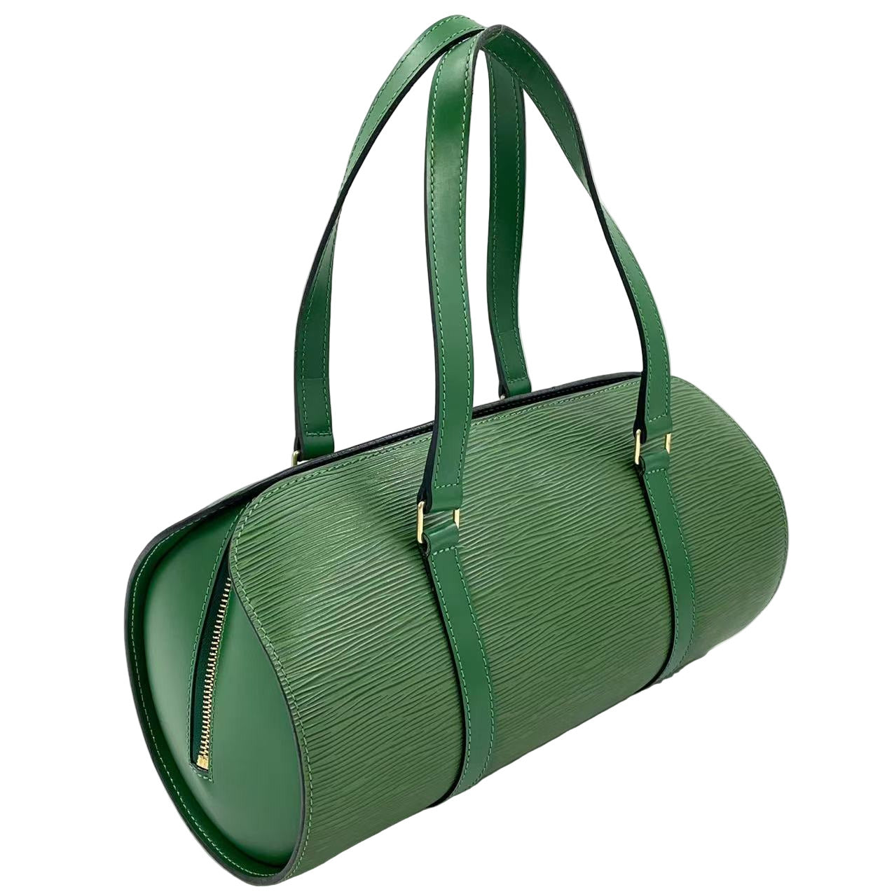 LOUIS VUITTON SOUFFLOT EPI BORNEO GREEN HANDBAG