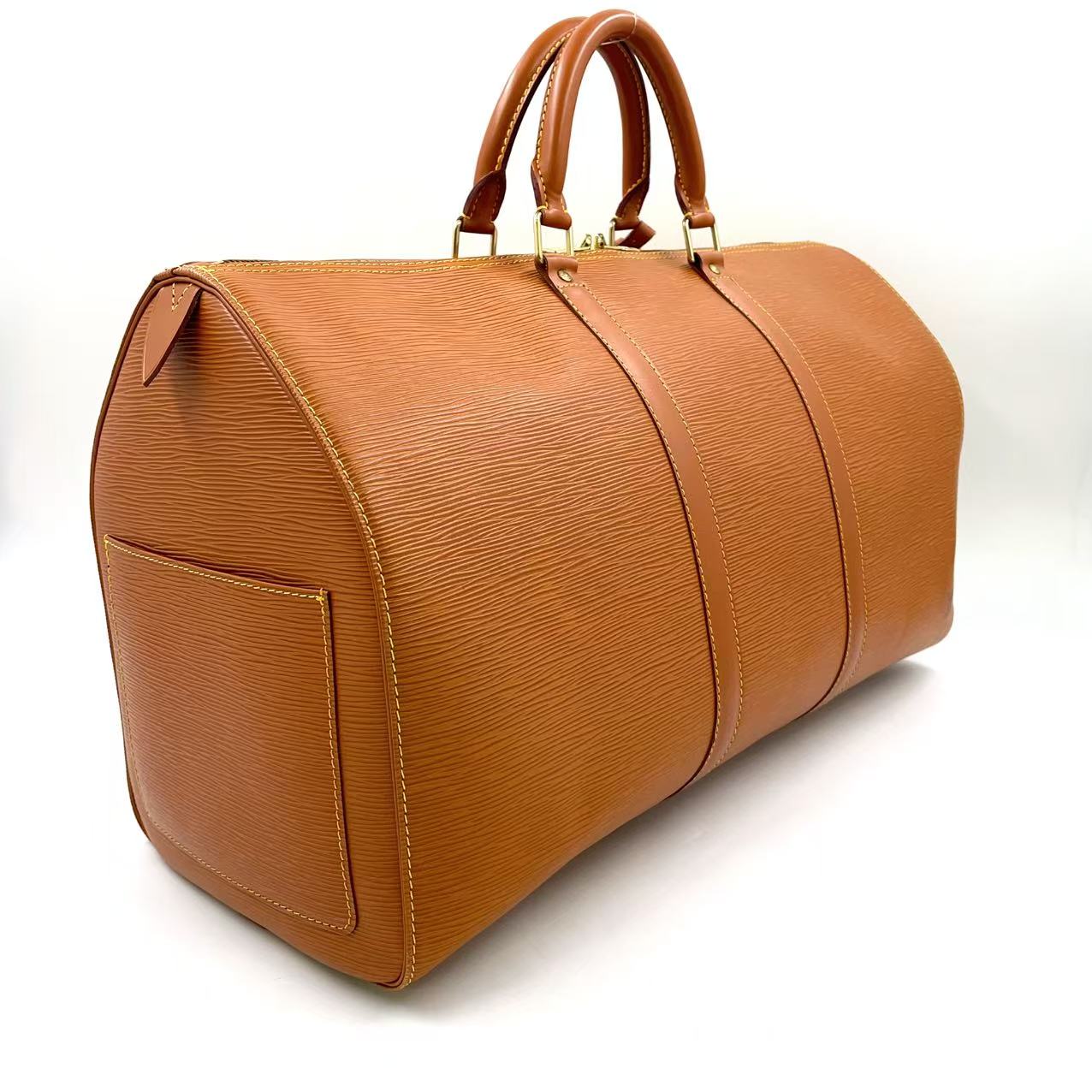 LOUIS VUITTON EPI BROWN 50 KEEPALL BOSTON BAG