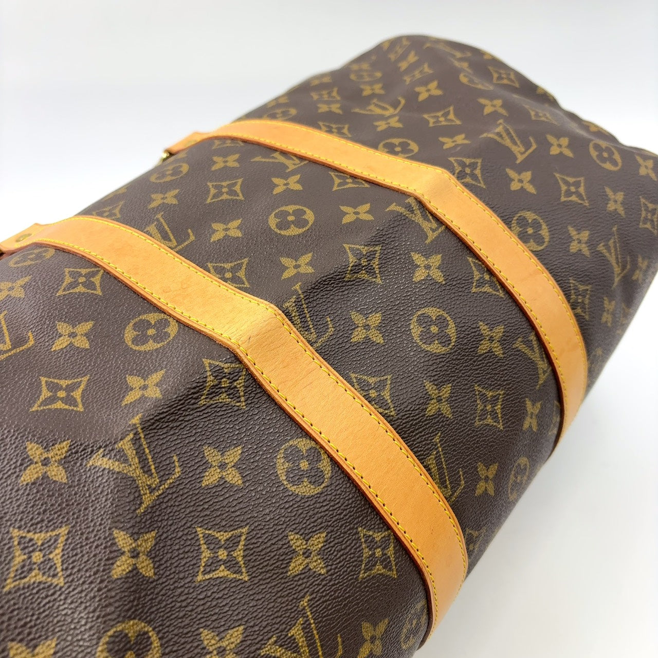 LOUIS VUITTON KEEPALL 45 BROWN MONOGRAM LEATHER