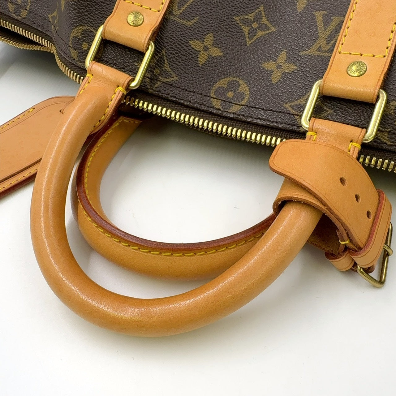 LOUIS VUITTON KEEPALL 45 BROWN MONOGRAM LEATHER