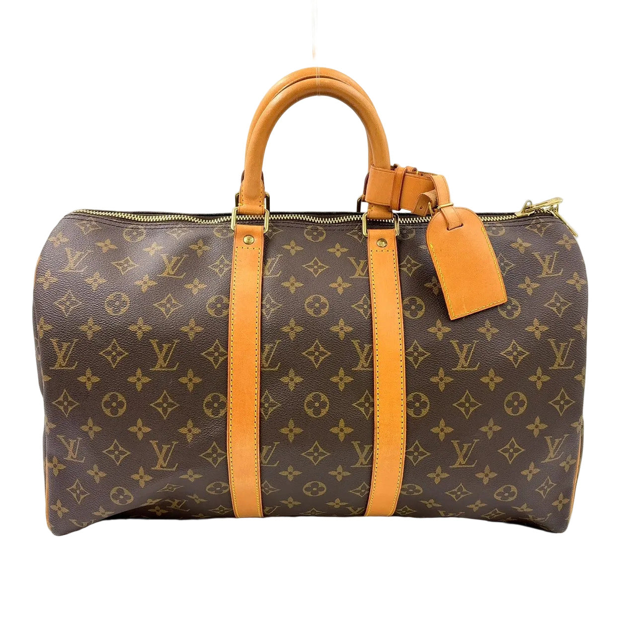 LOUIS VUITTON KEEPALL 45 BROWN MONOGRAM LEATHER