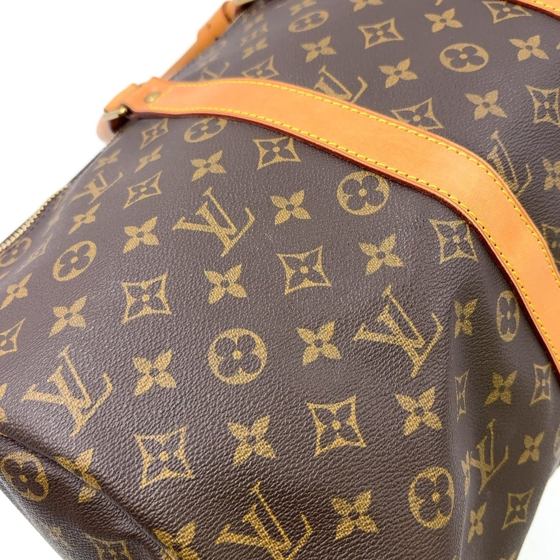 LOUIS VUITTON KEEPALL 45 BROWN MONOGRAM LEATHER