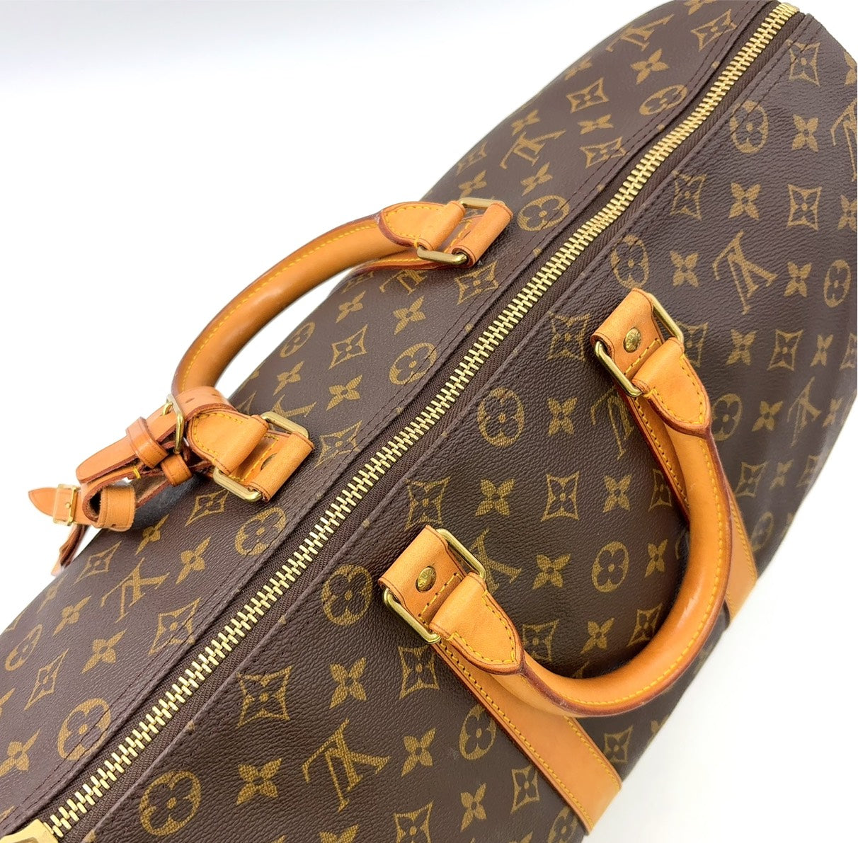 LOUIS VUITTON KEEPALL 45 BROWN MONOGRAM LEATHER