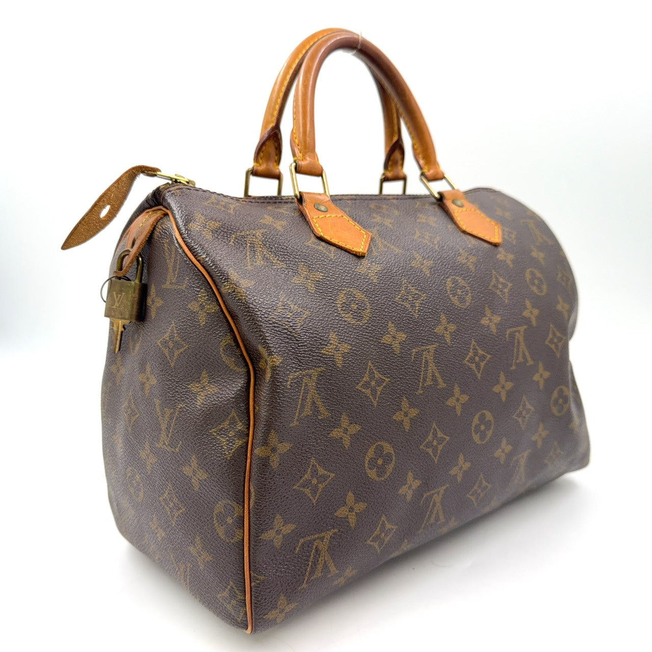 LOUIS VUITTON SPEEDY 30 BROWN MONOGRAM LEATHER