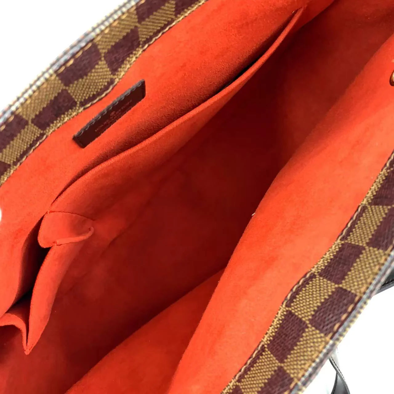 LOUIS VUITTON PARIOLI PM DAMIER EBENE TOTE BAG BROWN LEATHER PVC GOLD