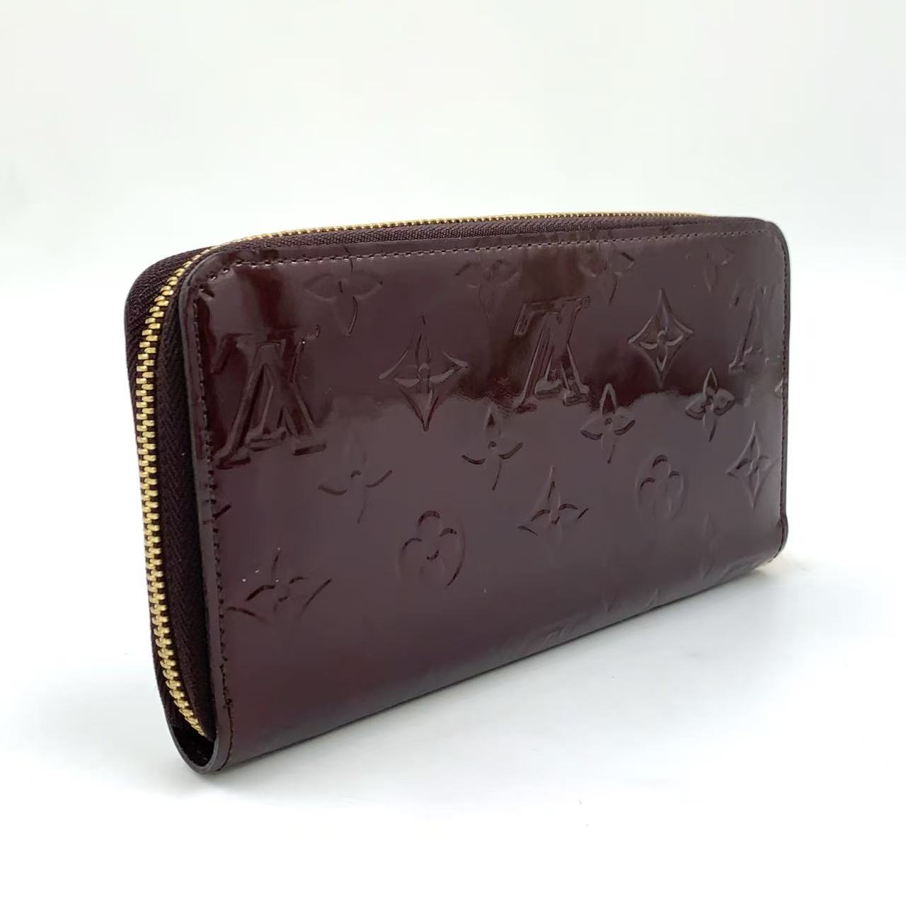 LOUIS VUITTON AMARANTE VERNIS ZIPPY WALLET