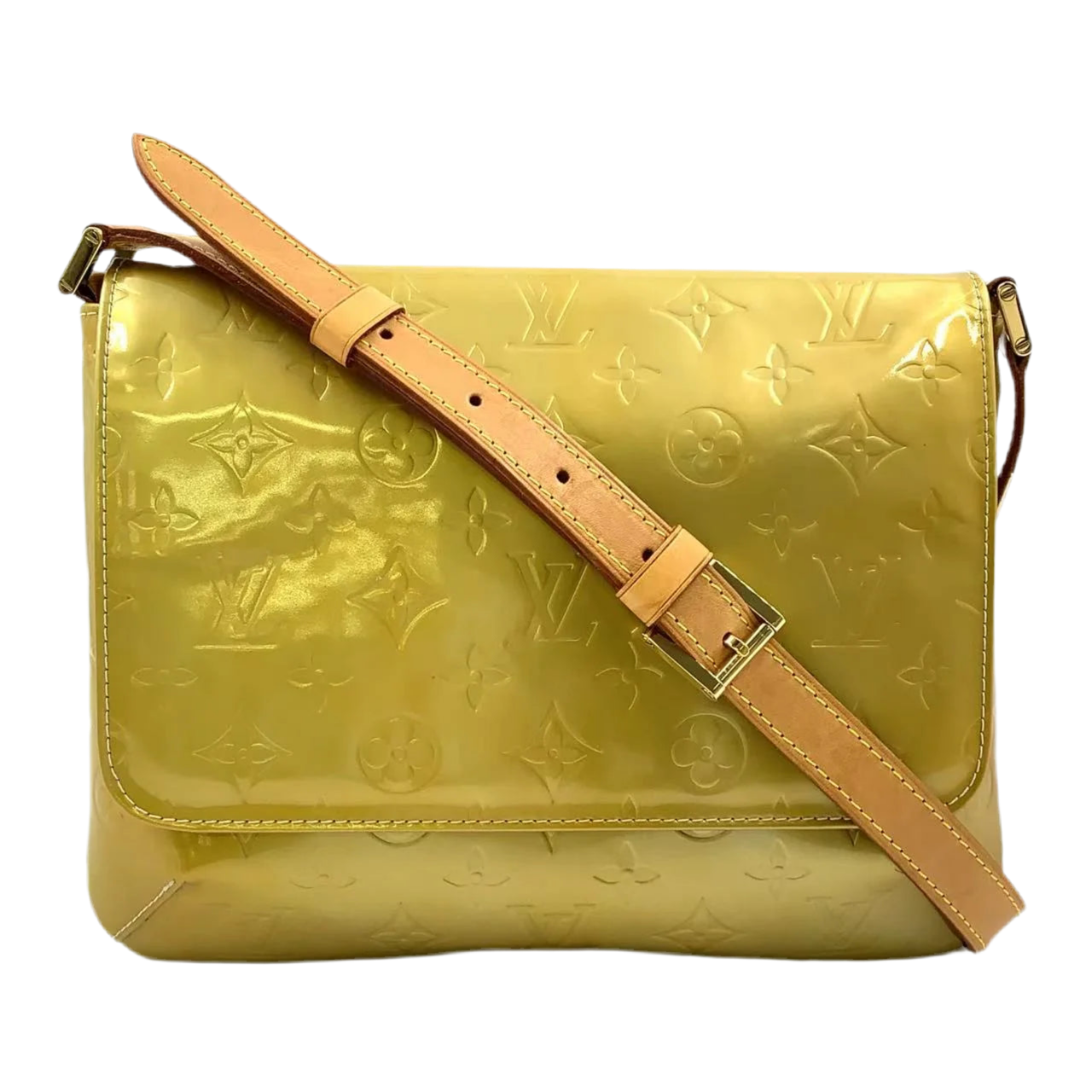 LOUIS VUITTON THOMPSON STREET SHOULDER BAG GOLD LEATHER GOLD