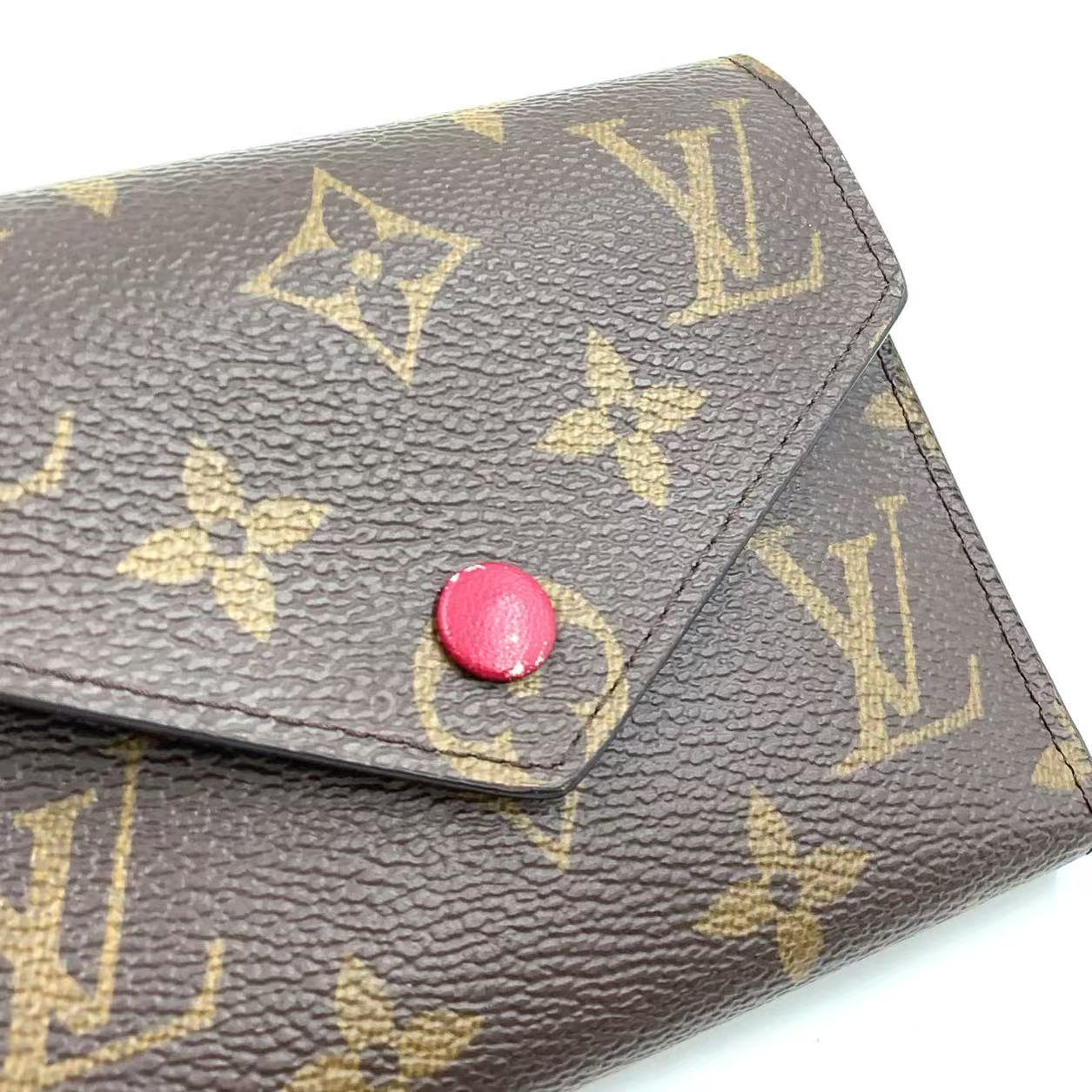 LOUIS VUITTON PORTEFEUIL VICTORINA MONAGRAM FUSCHIA TRIFOLD WALLET