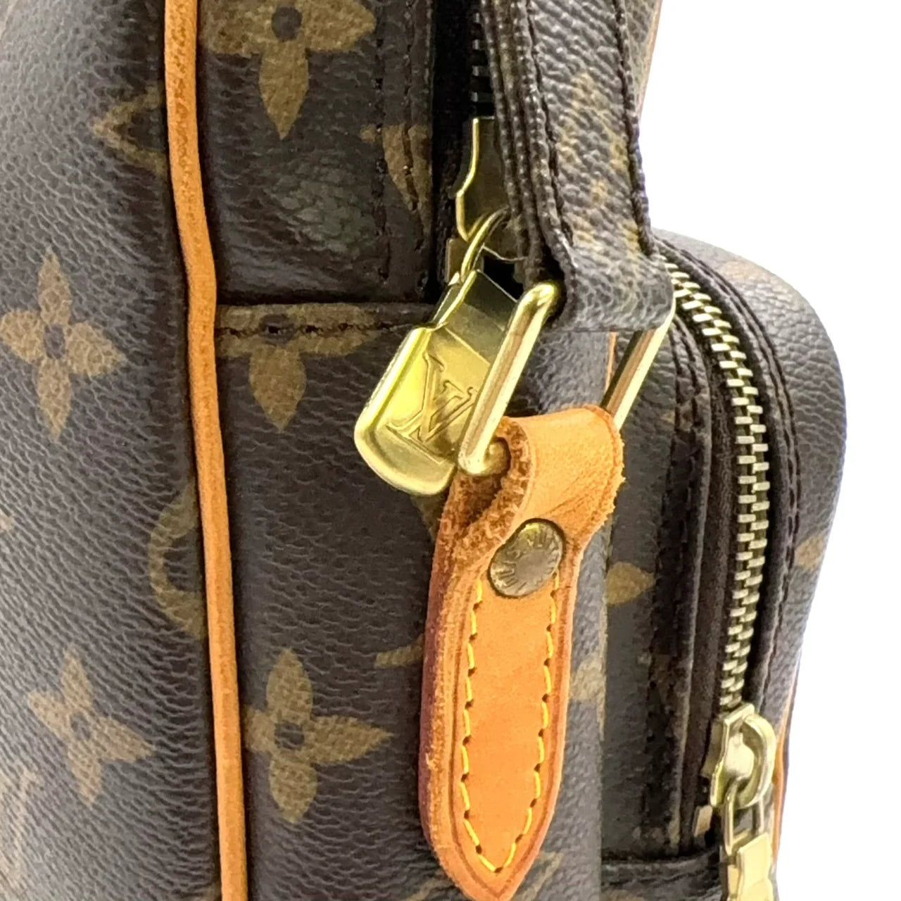 LOUIS VUITTON AMAZON MONOGRAM SHOULDER BAG BROWN LEATHER PVC M45236