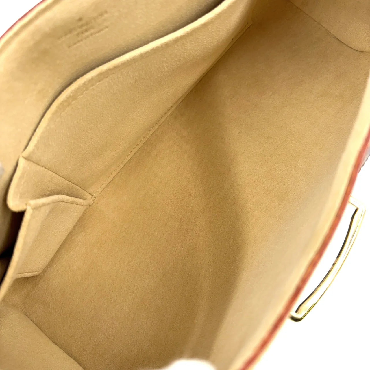 LOUIS VUITTON BEVERLY MM MONOGRAM SHOULDER BAG BROWN LEATHER PVC GOLD