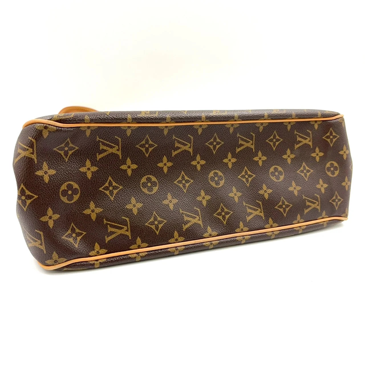 LOUIS VUITTON BATIGNOLLES HORIZONTAL MONOGRAM SHOULDER BAG BROWN LEATHER PVC GOLD
