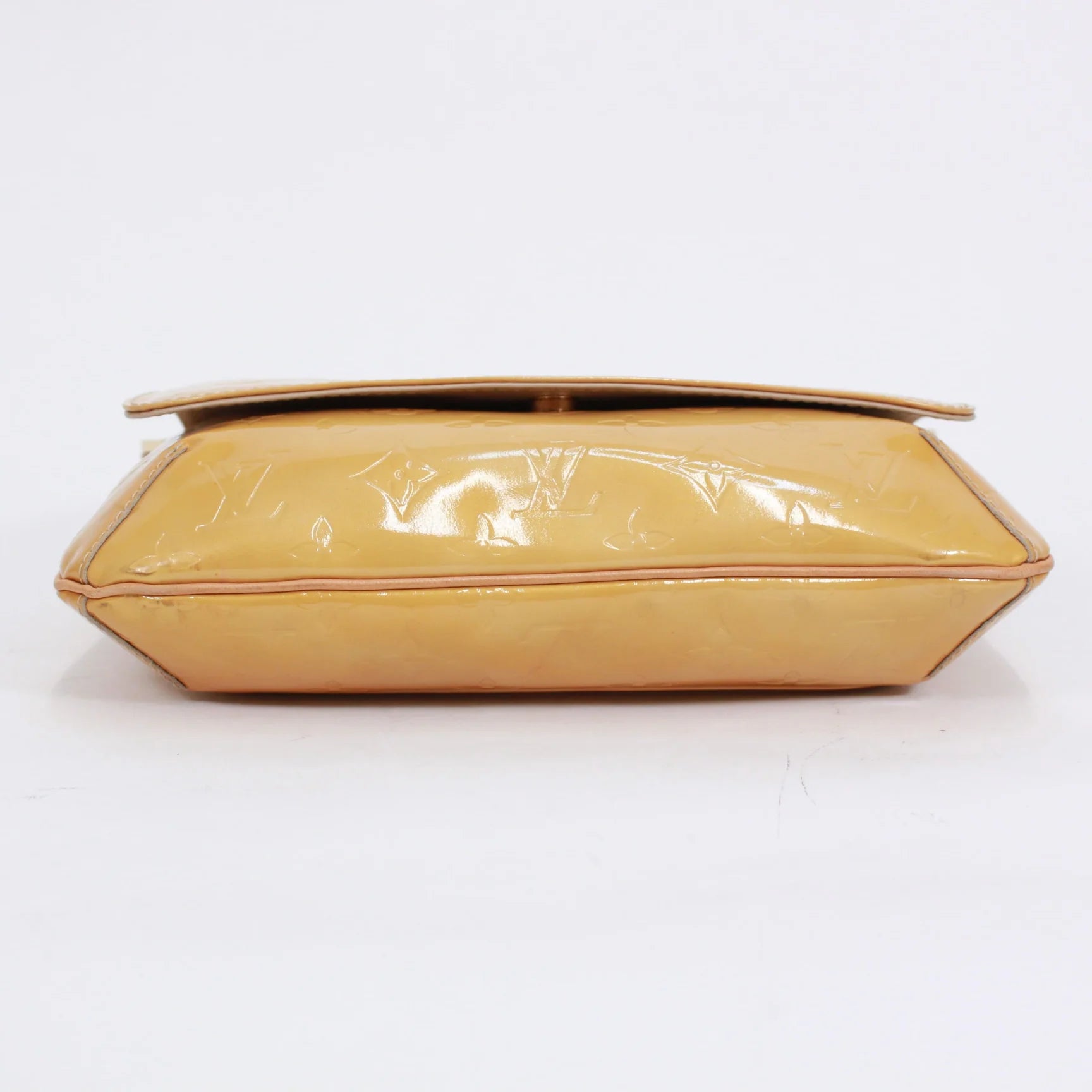 LOUIS VUITTON VERNIS MONOGRAM VERNIS JAUNE SHOULDER BAG YELLOW LEATHER GOLD