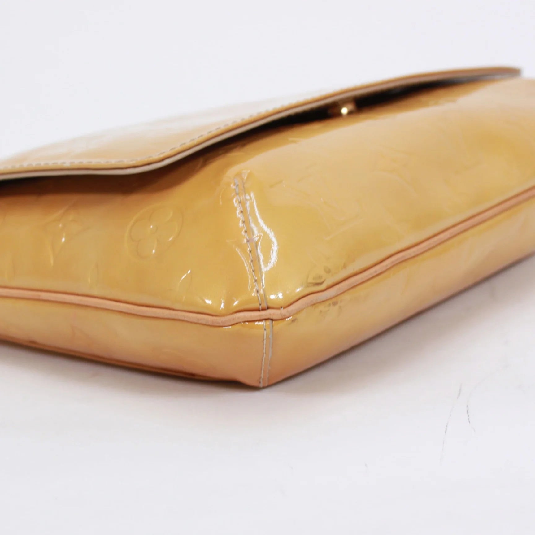 LOUIS VUITTON VERNIS MONOGRAM VERNIS JAUNE SHOULDER BAG YELLOW LEATHER GOLD