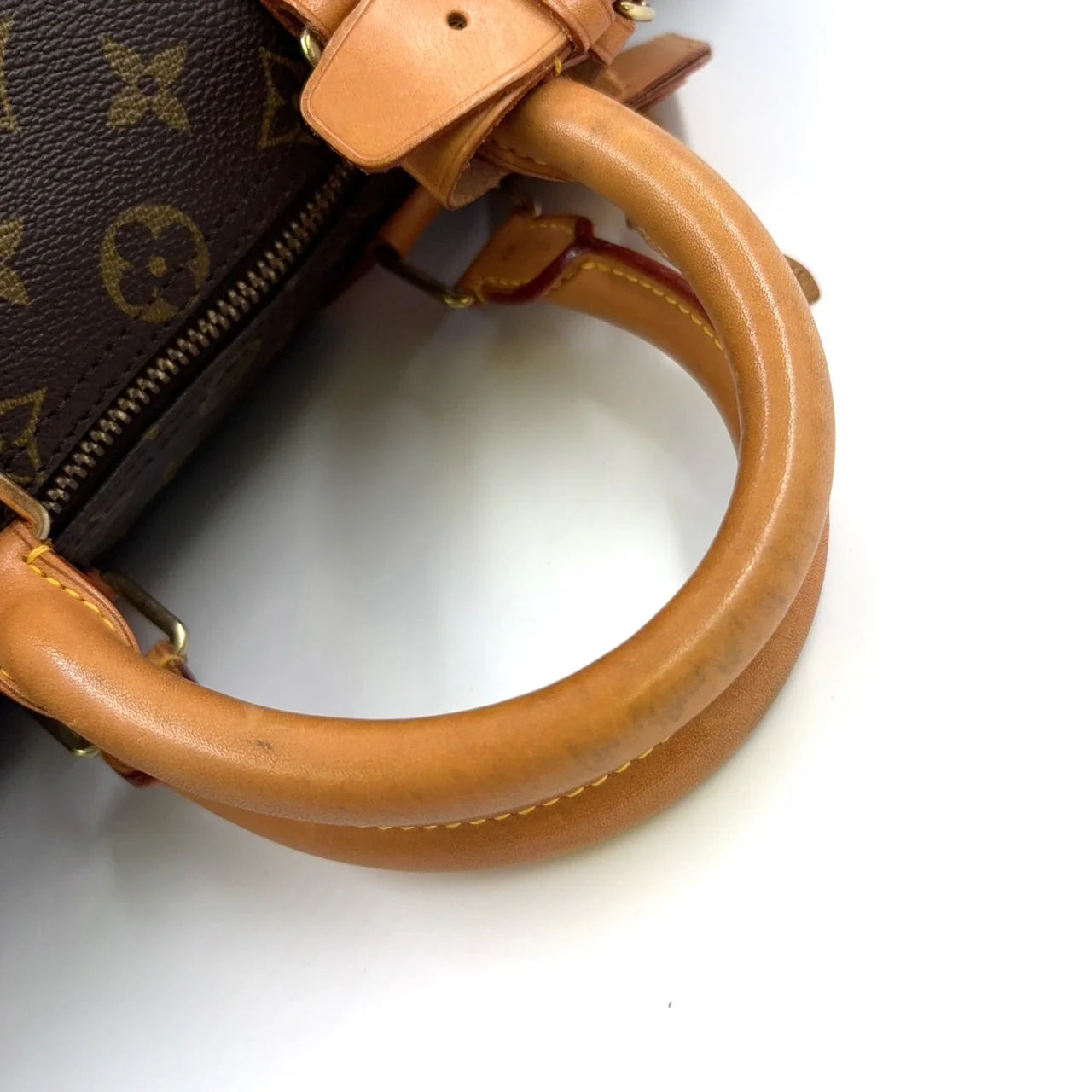 LOUIS VUITTON KEEPALL 45 MONOGRAM BOSTON BAG BROWN LEATHER PVC GOLD