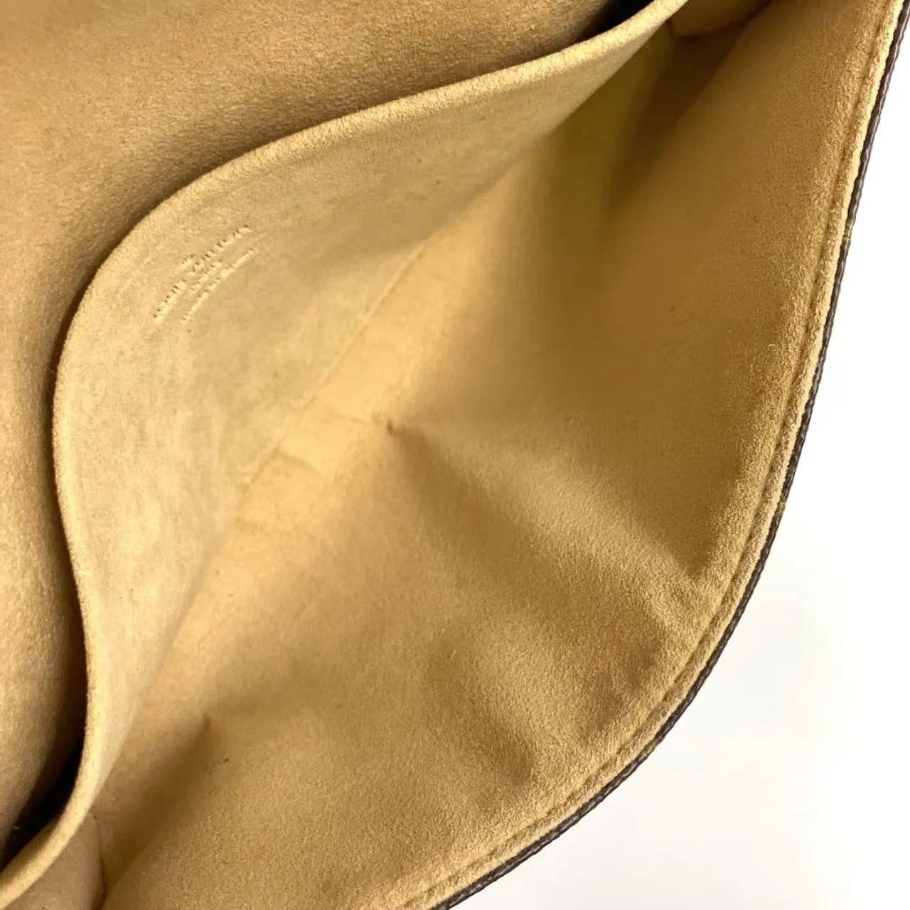 LOUIS VUITTON POCHETTE TWIN GM MONOGRAM SHOULDER BAG BROWN LEATHER PVC GOLD