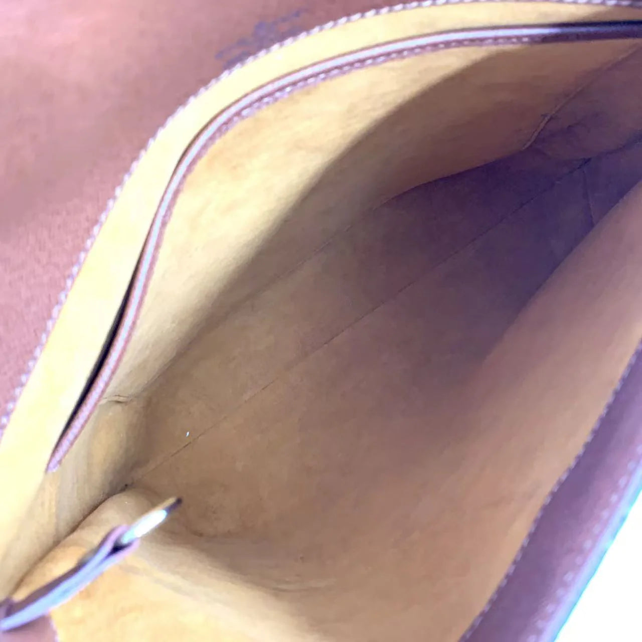 LOUIS VUITTON MUSETTE MONOGRAM SHOULDER BAG BROWN LEATHER PVC GOLD