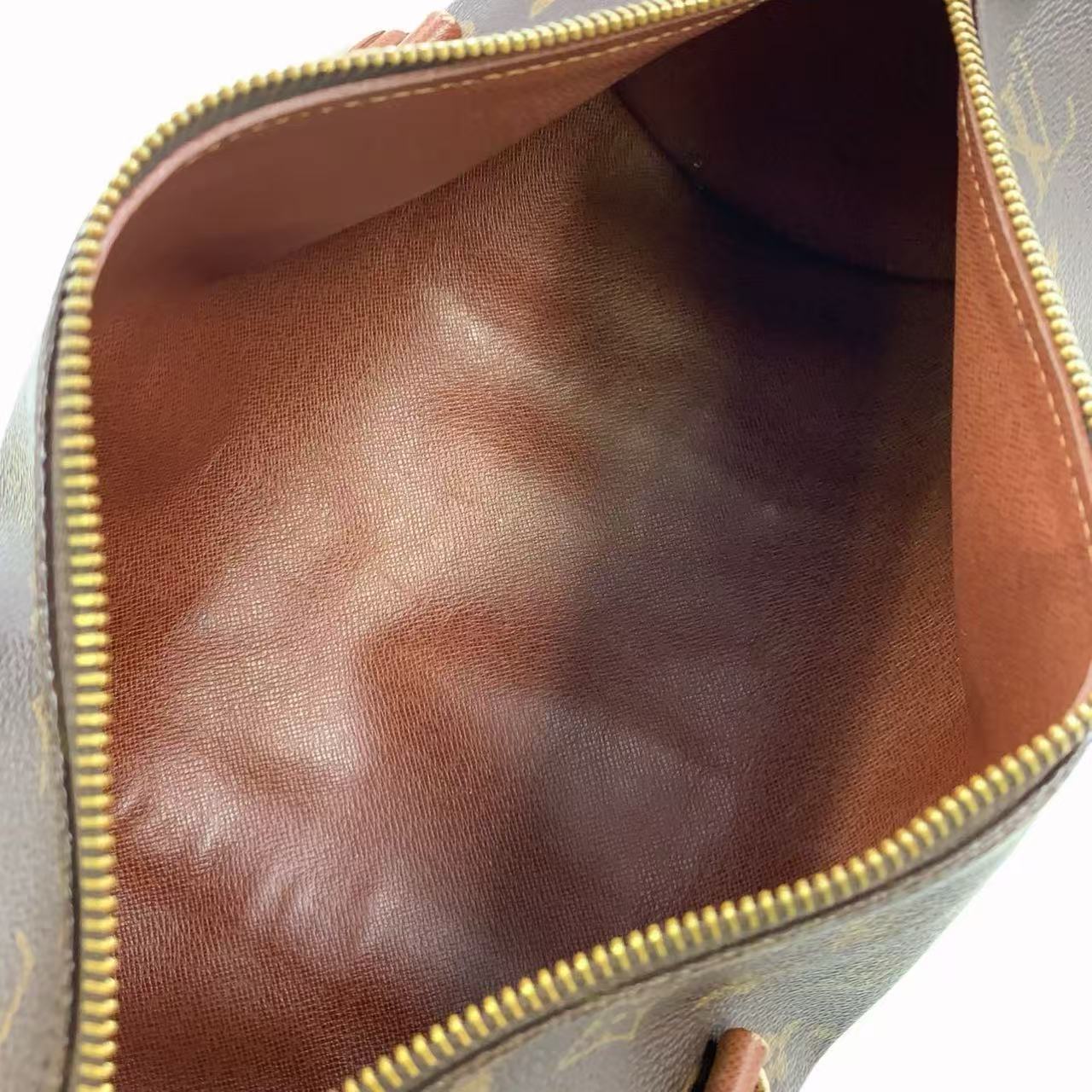 LOUIS VUITTON PAPILLON 30 MONOGRAM OLD MODEL HANDBAG BROWN LEATHER PVC GOLD