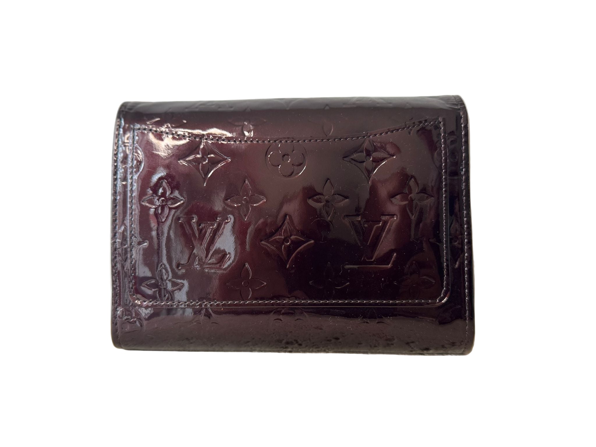 LOUIS VUITTON VERNIS ROSSMOREAMARANTE CLUTCH SHOULDER BAG